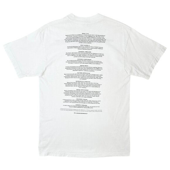 Willie Norris Workshop White "What Is Heterosexuality?” Limited Edition T-Shirt - Picture 2 of 8
